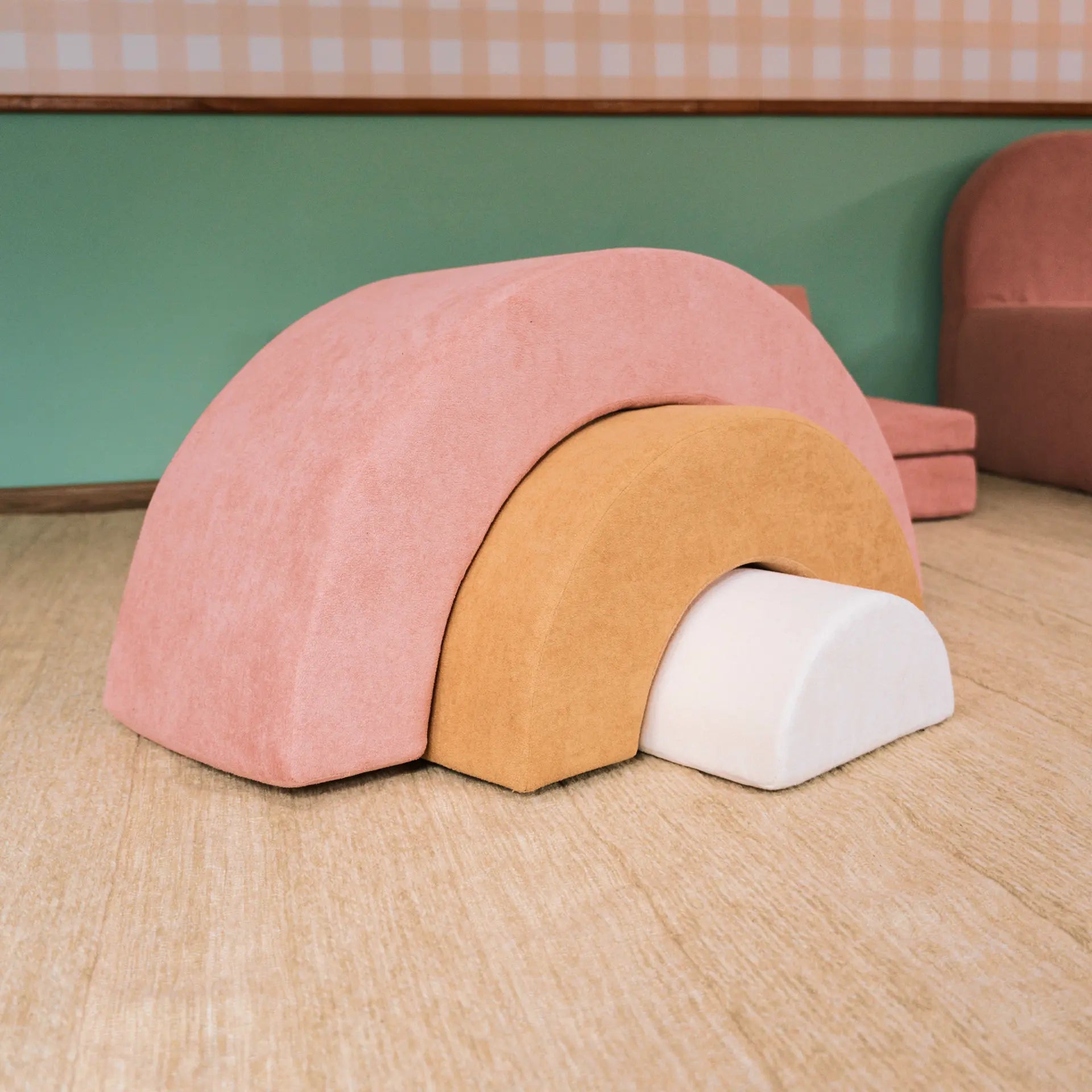 Play Arco-Íris Rosa | Mostarda | Linho - Little Duck