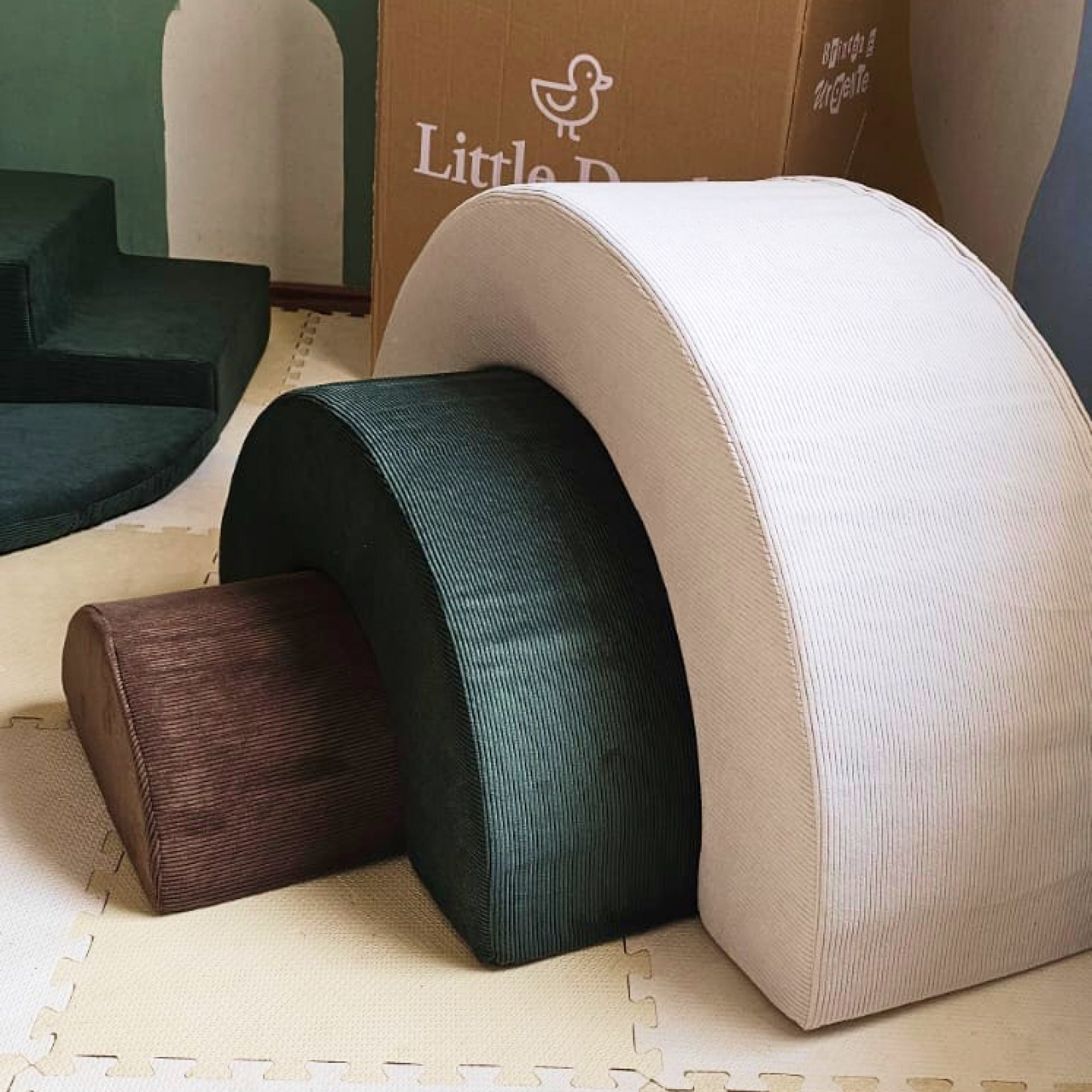 Play Arco-Íris Linho | Verde | Marrom - Little Duck