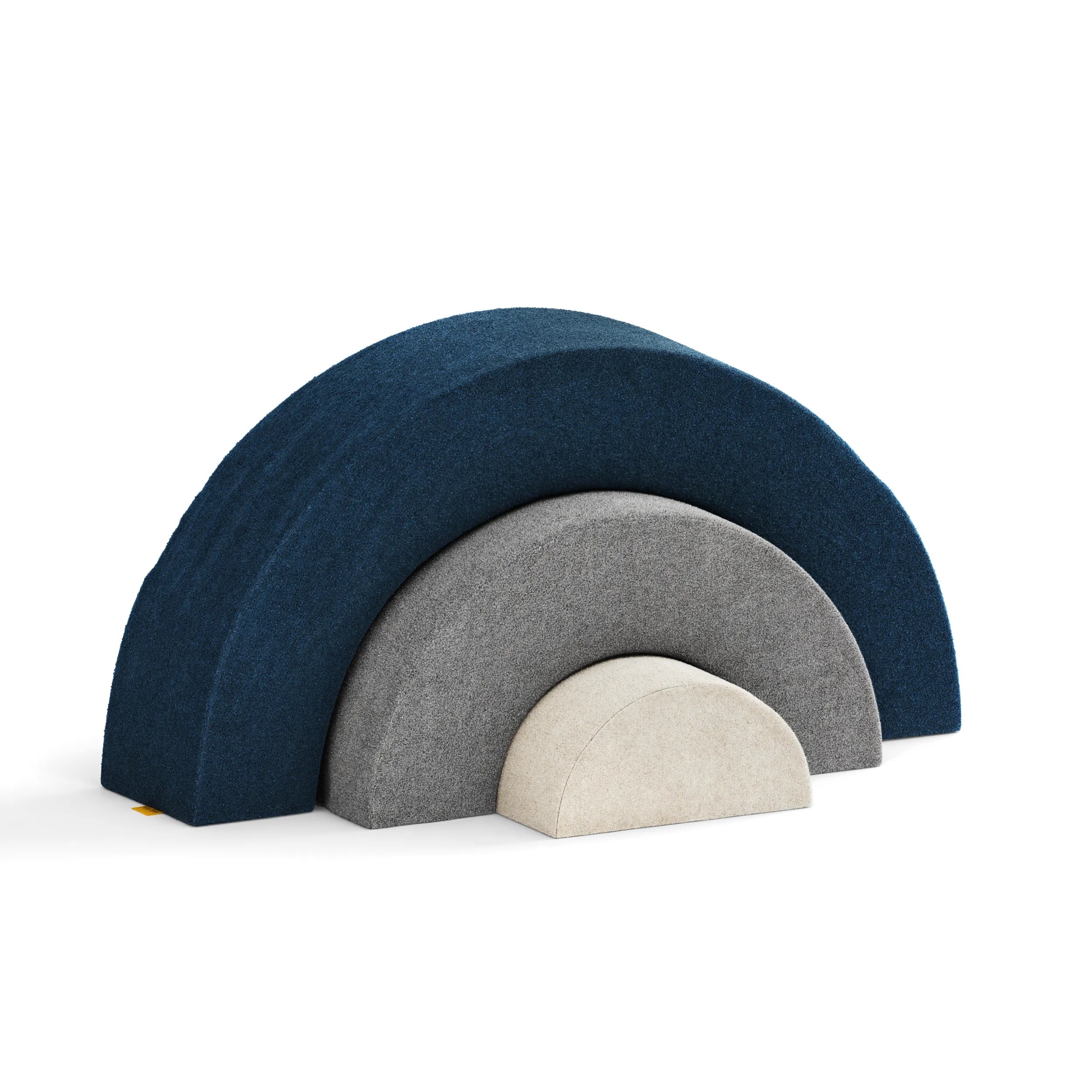 Play Arco-Íris Azul | Cinza | Linho - Little Duck